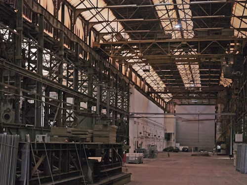 Industrial warehouse steel frame